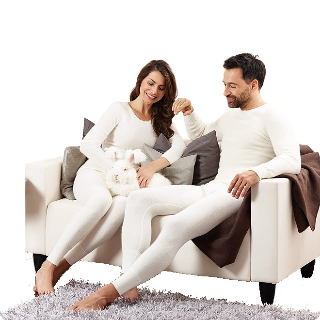 Indumenti riscaldanti ed in lana d'Angora